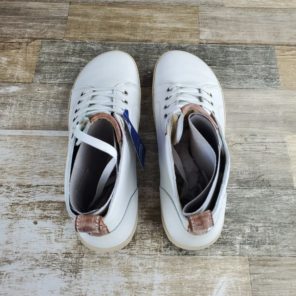 Birkenstock Bartlett Womens Shoes Sz 10 - 10.5 White Leather High Top Sneakers